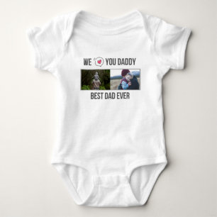 I LOVE MY DADDY BABY CLOTHES CUSTOM PHOTO BODYSUIT