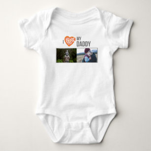 I LOVE MY DADDY BABY CLOTHES CUSTOM PHOTO BODYSUIT
