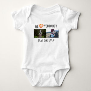I LOVE MY DADDY BABY CLOTHES CUSTOM PHOTO BODYSUIT
