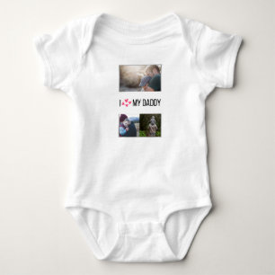 I LOVE MY DADDY BABY CLOTHES CUSTOM PHOTO BODYSUIT