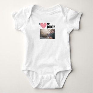I LOVE MY DADDY BABY CLOTHES CUSTOM PHOTO BODYSUIT