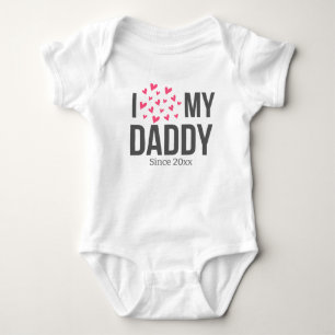I LOVE MY DADDY BABY CLOTHES CUSTOM TEXT BODYSUIT