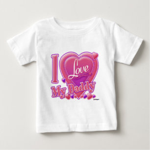 I Love My Daddy pink/purple - heart Baby T-Shirt