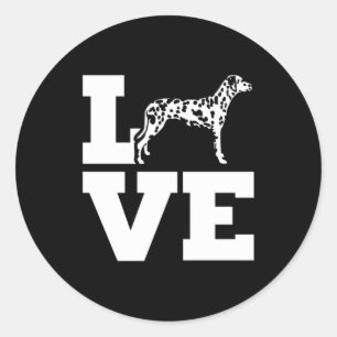 I Love My Dalmatian Dog Classic Round Sticker
