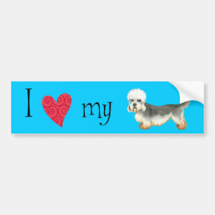 I Love my Dandie Dinmont Terrier Bumper Sticker