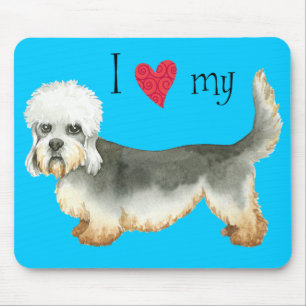 I Love my Dandie Dinmont Terrier Mouse Pad
