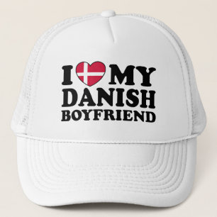 I Love My Danish Boyfriend Trucker Hat