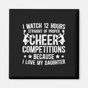 I Love My Daughter Cheer Dad Of A Cheerleader Fath Magnet