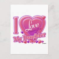 I Love My Daughter pink/purple - heart