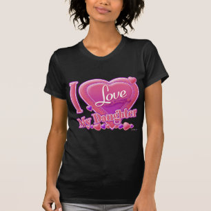 I Love My Daughter pink/purple - heart T-Shirt