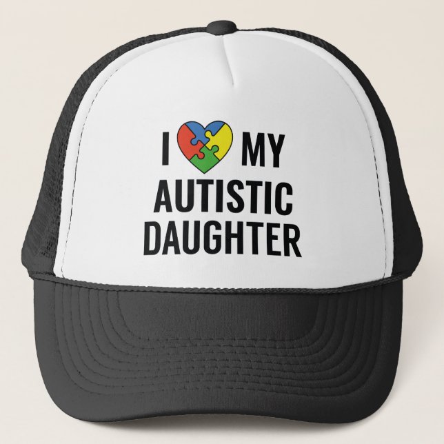 I Love My Daughter Trucker Hat (Front)