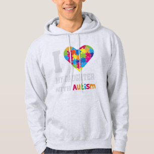 I Love My Daughter With Autism - Proud Mum Dad Par Hoodie