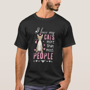 I Love My Devon Rex Cat More Than Most People Cute T-Shirt