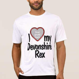 I Love My Devonshire Rex Cat Red Heart Photo Frame T-Shirt