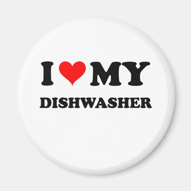 I Love My Dishwasher Magnet (Front)