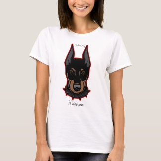 I Love My Doberman Baseball Tee