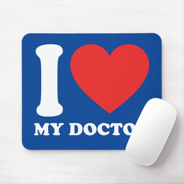 I Love My Doctor Mouse Pad (With Mouse)