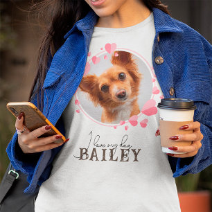 I Love My Dog Cat Rabbit Custom Pet Photo & Name T-Shirt