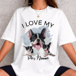 I Love My Dog Custom Photo Pet Cat Personalized  T-Shirt<br><div class="desc">I Love My Dog Custom Photo Pet Cat Personalized T-Shirt This product is fully customizable—add your photo, name, text, date, colors, custom, freind, girlfreind, boyfreind, grandma, grandpa, mom, dad, dog, cat, pet, dogs, or any idea you want. Perfect for gifts, special occasions, home decor, or everyday use.If you need anything,...</div>