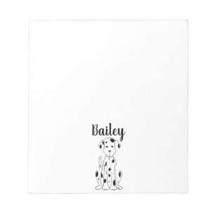 I Love My Dog Cute Personalised Whimsical Notepad