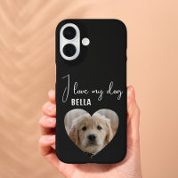 I love my Dog Heart Photo Pet Name 
