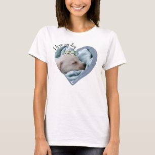 I Love My Dog Heart Photo T-Shirt
