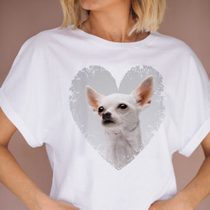 I Love My Dog Heart Photo T-Shirt