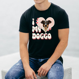 I Love My Dog Heart Photo  T-Shirt