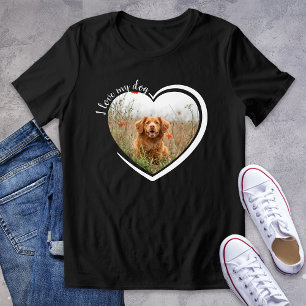 I Love My Dog Heart Photo T-Shirt Tri-Blend Shirt