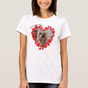 I Love My Dog Hearts Photo T-Shirt