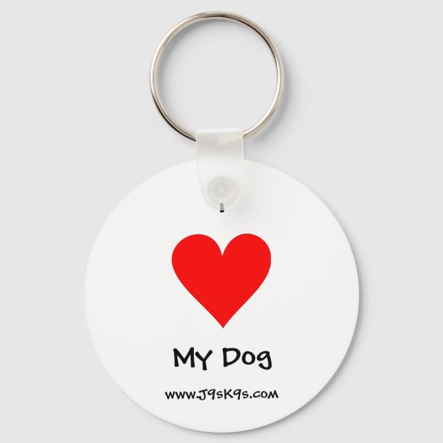 I love my dog Keychain (Front)