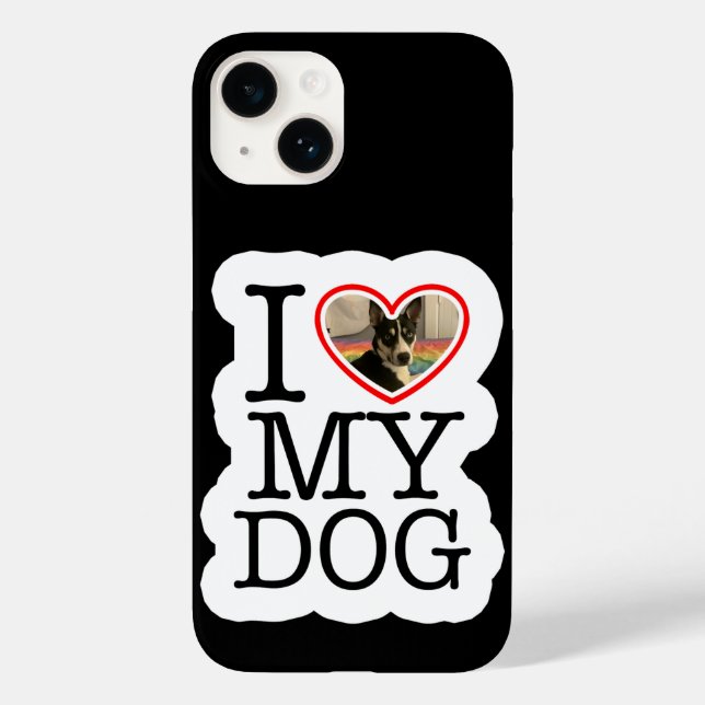 I Love My Dog Personalised  Case-Mate iPhone Case (Back)