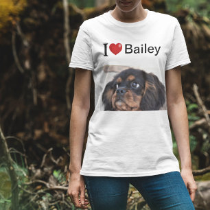 I Love My Dog personalised photo T-Shirt