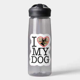 I Love My Dog Personalised Water Bottle
