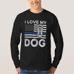 I Love My Dog Police Dog K 9 T-Shirt