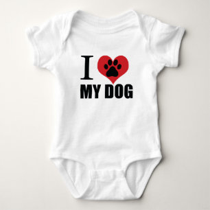 I love my dog throw pillow baby bodysuit