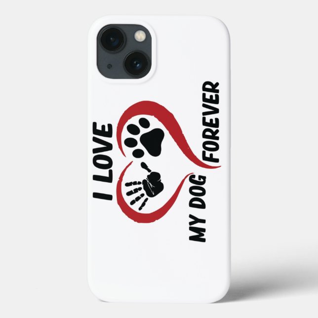 I love my dog throw pillow Case-Mate iPhone case (Back)