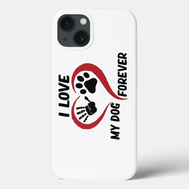 I love my dog throw pillow Case-Mate iPhone case (Back)