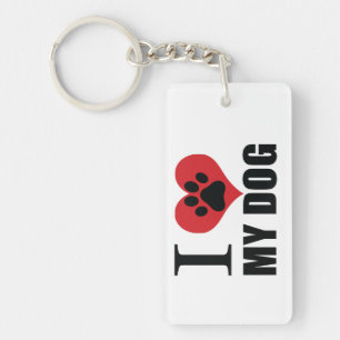 I love my dog throw pillow key ring