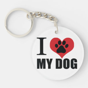 I love my dog throw pillow key ring