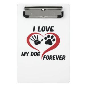 I love my dog throw pillow mini clipboard