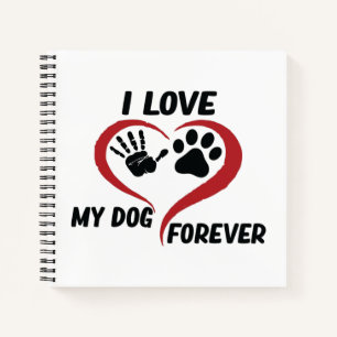 I love my dog throw pillow notebook