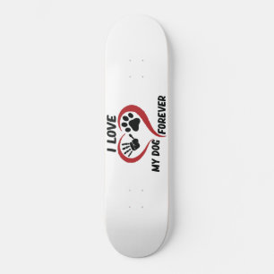 I love my dog throw pillow skateboard