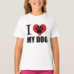 I love my dog throw pillow T-Shirt