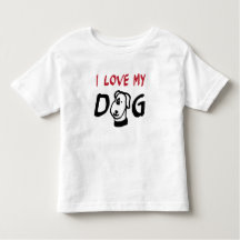I Love My Dog with dog illustration