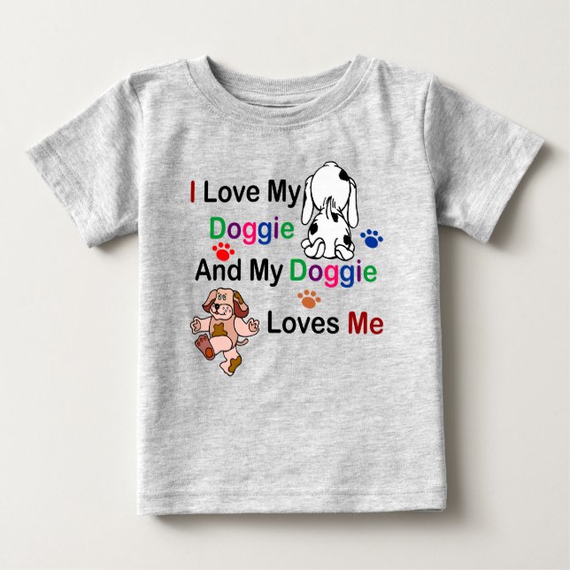 I Love My Doggie Toddler Tee (Front)