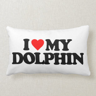 I LOVE MY DOLPHIN LUMBAR CUSHION