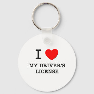 I Love My Driver's License Key Ring