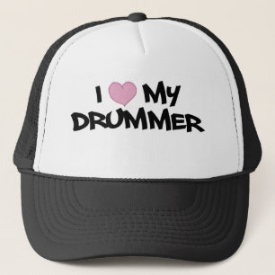 I Love My Drummer Trucker Hat