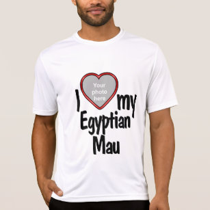 I Love My Egyptian Mau - Cute Heart Cat Photo T-Shirt